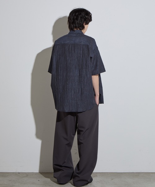 SLICK(スリック)の「【SLICK/スリック】Linen Washer Check Regular Collar Shirt/ リネンワッシャーチェックレギュラーカラーシャツ(シャツ/ブラウス・メンズ・ネイビー/ライトグレー・1/2/3)」の18枚目の写真