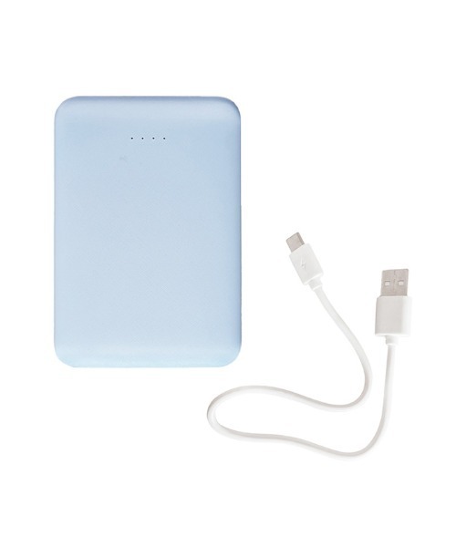 Hamee(ハミィ)の「Melia 超薄型 モバイルバッテリー 5000mAh 3台同時充電 対応(スマホグッズ・レディース・ホワイト/ブルー/グレー/パープル・FREE)」の4枚目の写真