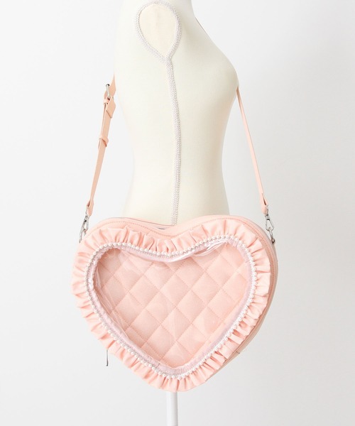 DearMyLove(ディアマイラブ)の「ハートパールキルティング痛バッグ(ショルダーバッグ・レディース・ブルー/ホワイト/ピンク/ブラック/パープル・FREE)」の1枚目の写真