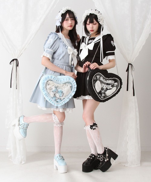 DearMyLove(ディアマイラブ)の「ハートパールキルティング痛バッグ(ショルダーバッグ・レディース・ブルー/ホワイト/ピンク/ブラック/パープル・FREE)」の19枚目の写真