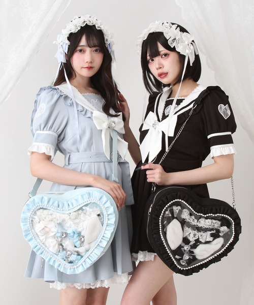 DearMyLove(ディアマイラブ)の「ハートパールキルティング痛バッグ(ショルダーバッグ・レディース・ブルー/ホワイト/ピンク/ブラック/パープル・FREE)」の20枚目の写真