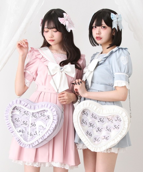 DearMyLove(ディアマイラブ)の「ハートパールキルティング痛バッグ(ショルダーバッグ・レディース・ブルー/ホワイト/ピンク/ブラック/パープル・FREE)」の16枚目の写真