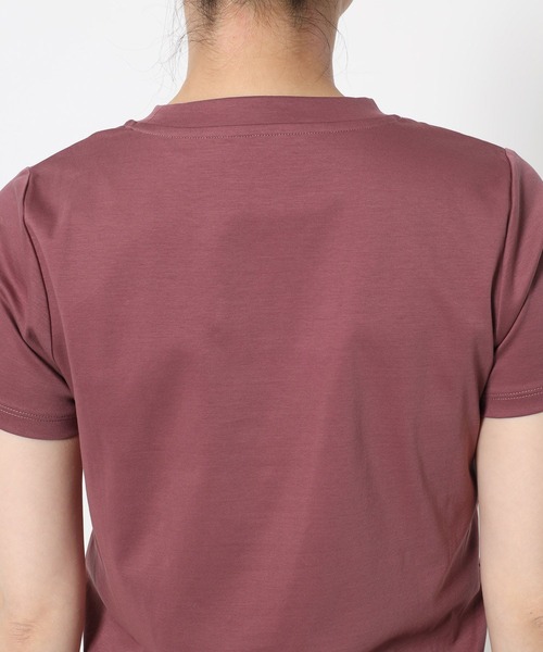 mysty woman（ミスティウーマン）の「ニュアンスロゴコンパクトTシャツ　495369（Tシャツ/カットソー・レディース・オフホワイト/グレイッシュブルー/ブラック/ピンク系その他・FREE）」の20枚目の写真