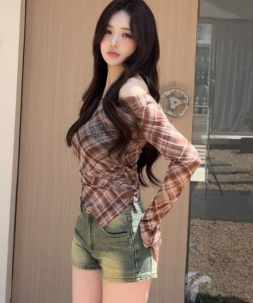 SAISON DE PAPILLON(セゾンドパピヨン)の「ヴィンテージウォッシュショートデニムパンツ(デニムパンツ・レディース・グレー/ブルー・M/L/S)」の14枚目の写真