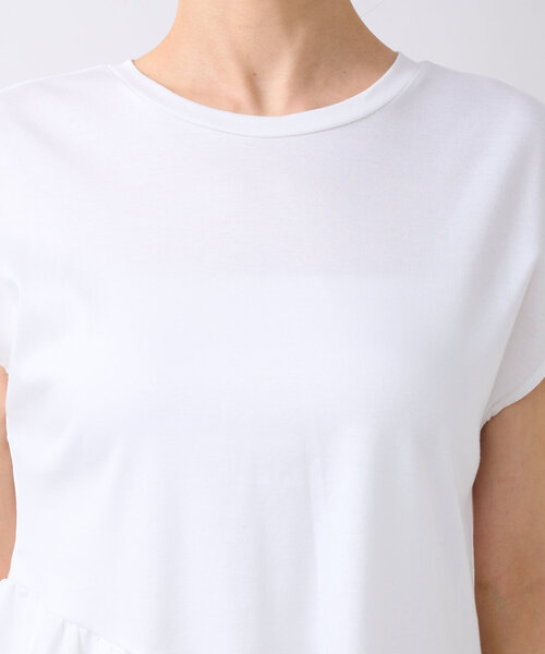 La boutique BonBon（ラブティックボンボン）の「【スタイルUP】アシメペプラムカットソー（Tシャツ/カットソー・レディース・ピンク/ネイビー/ホワイト・FREE）」の7枚目の写真