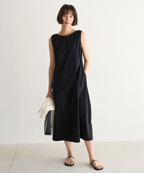 UNFILO(アンフィーロ)の「【GOCOCi/ワコール】FINE MOVE コクーンワンピース(ワンピース・レディース・カーキ系/ブラック系・SMALL/MEDIUM/LARGE)」の6枚目の写真