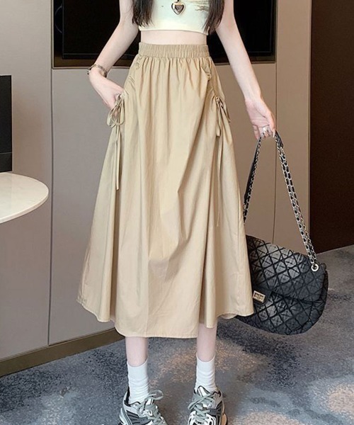 SallyLunn(サリーラン)の「フレアボリュームスカート(スカート・レディース・ホワイト/ベージュ/カーキ/ブラック・LARGE/MEDIUM)」の6枚目の写真