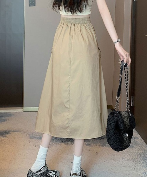 SallyLunn(サリーラン)の「フレアボリュームスカート(スカート・レディース・ホワイト/ベージュ/カーキ/ブラック・LARGE/MEDIUM)」の8枚目の写真