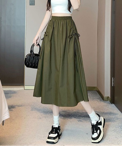 SallyLunn(サリーラン)の「フレアボリュームスカート(スカート・レディース・ホワイト/ベージュ/カーキ/ブラック・LARGE/MEDIUM)」の11枚目の写真