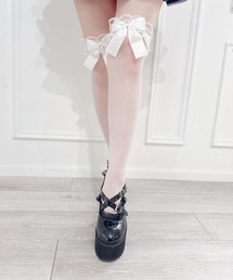 riri♡ ドレナージュニーハイソックス レース付きニーハイ M3個 Amazon