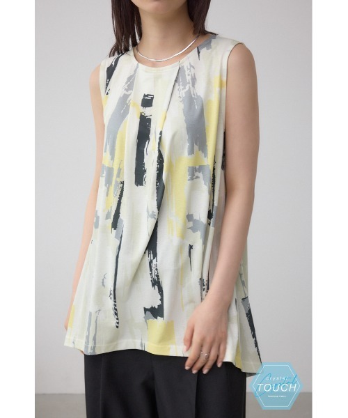 AZUL by moussy(アズールバイマウジー)の「C/Tシャーベットノースリーブトップス(Tシャツ/カットソー・レディース・ブラック/グレー/ホワイト系その他・FREE)」の2枚目の写真