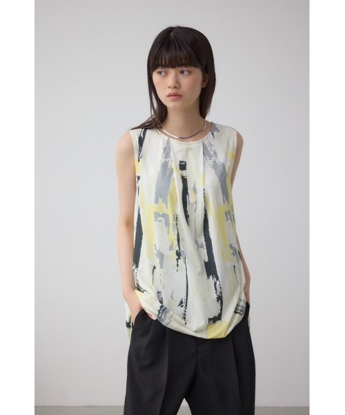 AZUL by moussy(アズールバイマウジー)の「C/Tシャーベットノースリーブトップス(Tシャツ/カットソー・レディース・ブラック/グレー/ホワイト系その他・FREE)」の11枚目の写真