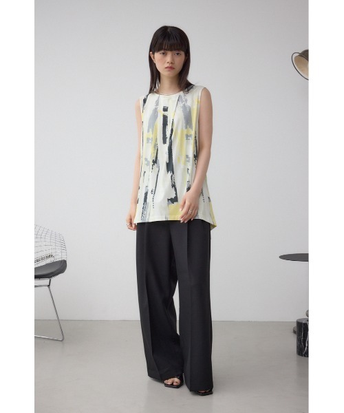 AZUL by moussy(アズールバイマウジー)の「C/Tシャーベットノースリーブトップス(Tシャツ/カットソー・レディース・ブラック/グレー/ホワイト系その他・FREE)」の12枚目の写真