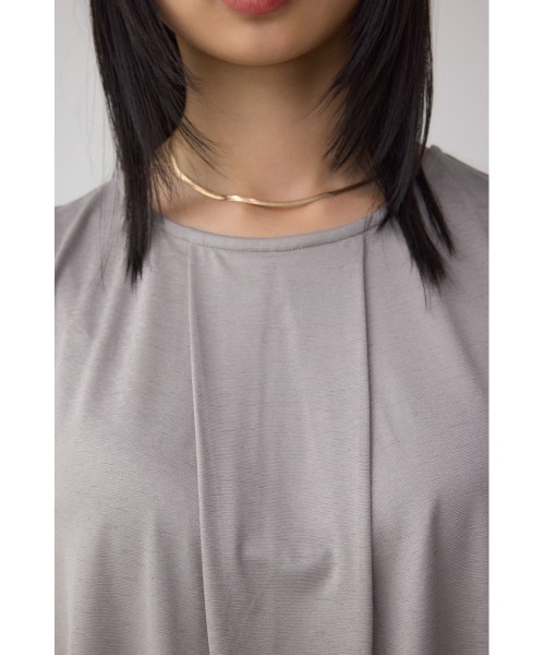 AZUL by moussy(アズールバイマウジー)の「C/Tシャーベットノースリーブトップス(Tシャツ/カットソー・レディース・ブラック/グレー/ホワイト系その他・FREE)」の4枚目の写真