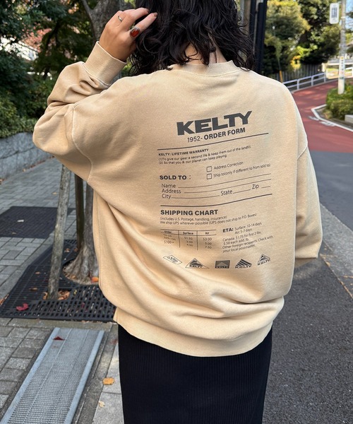 セール】【KELTY】≪限定別注≫ バックプリントロゴ ピグメントダイ