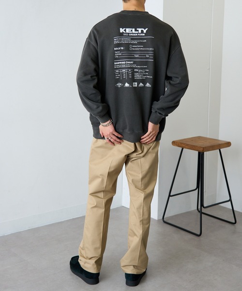 KELTY（ケルティ）の「【KELTY】≪限定別注≫ バックプリントロゴ ピグメントダイスウェット　/ビンテージ/ヴィンテージ/Vintage加工（スウェット・レディース・ブラック/ネイビー/ベージュ・S/M/L/XS）」の6枚目の写真