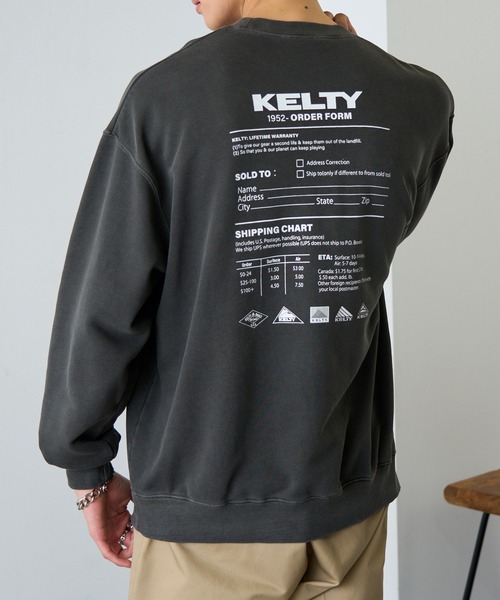 KELTY（ケルティ）の「【KELTY】≪限定別注≫ バックプリントロゴ ピグメントダイスウェット　/ビンテージ/ヴィンテージ/Vintage加工（スウェット・レディース・ブラック/ネイビー/ベージュ・S/M/L/XS）」の5枚目の写真