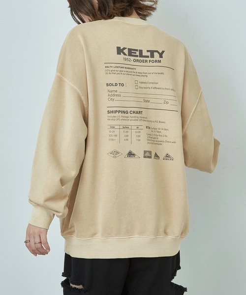 KELTY（ケルティ）の「【KELTY】≪限定別注≫ バックプリントロゴ ピグメントダイスウェット　/ビンテージ/ヴィンテージ/Vintage加工（スウェット・レディース・ブラック/ネイビー/ベージュ・S/M/L/XS）」の11枚目の写真