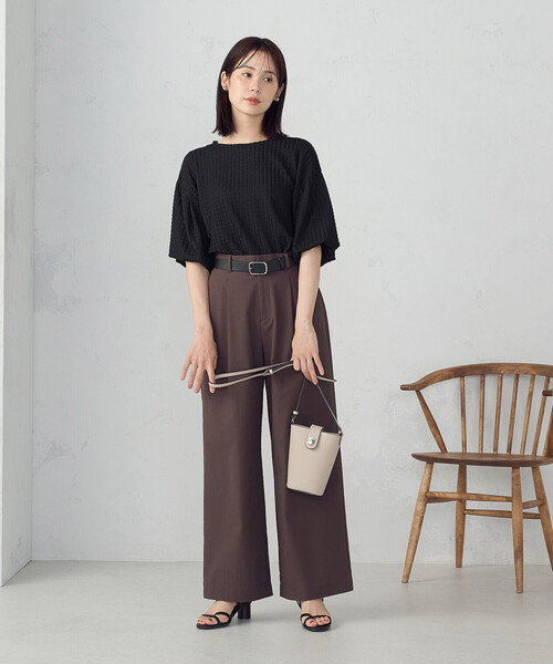 MONO　COMME CA（モノコムサ）の「バケツ型 ミニショルダー（ショルダーバッグ・レディース・モカ/ベージュ/ブラック・FREE）」の7枚目の写真