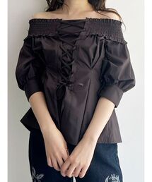 MERCURYDUO | 前後2WAYレースアップコルセットブラウス(シャツ/ブラウス)