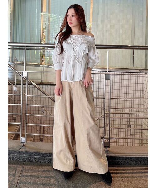 MERCURYDUO(マーキュリーデュオ)の「前後2WAYレースアップコルセットブラウス(シャツ/ブラウス・レディース・ブラウン/オフホワイト/ブルー・FREE)」の16枚目の写真