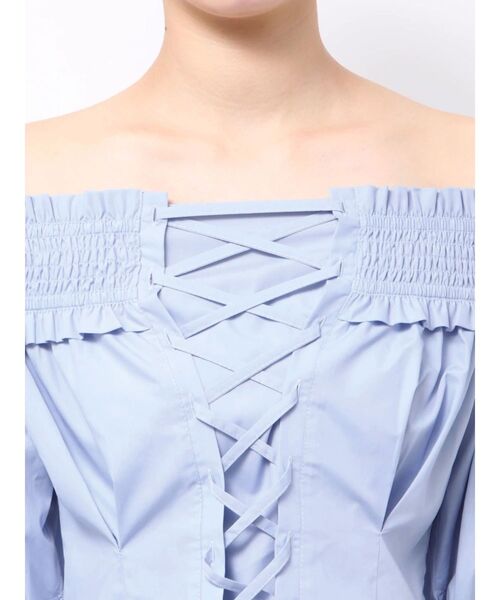 MERCURYDUO(マーキュリーデュオ)の「前後2WAYレースアップコルセットブラウス(シャツ/ブラウス・レディース・ブラウン/オフホワイト/ブルー・FREE)」の9枚目の写真