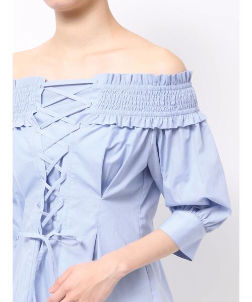 MERCURYDUO(マーキュリーデュオ)の「前後2WAYレースアップコルセットブラウス(シャツ/ブラウス・レディース・ブラウン/オフホワイト/ブルー・FREE)」の10枚目の写真