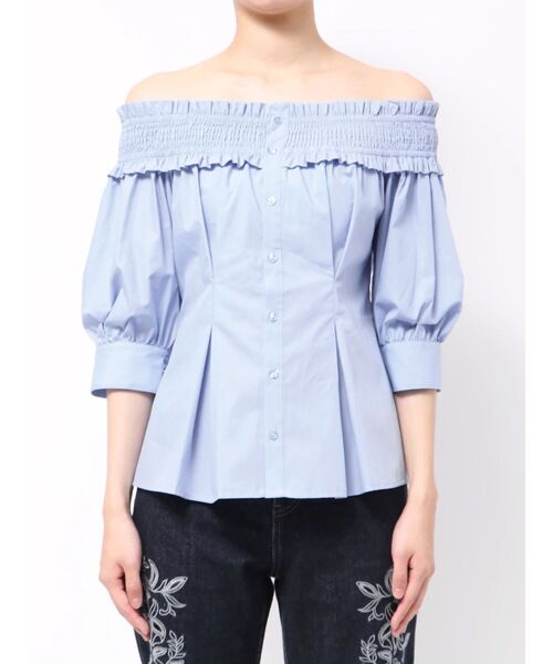 MERCURYDUO(マーキュリーデュオ)の「前後2WAYレースアップコルセットブラウス(シャツ/ブラウス・レディース・ブラウン/オフホワイト/ブルー・FREE)」の13枚目の写真