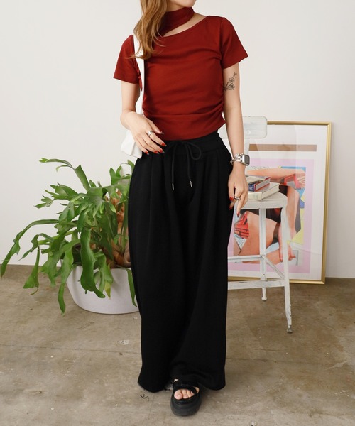 ROOPTOKYO(ループトウキョウ)の「Waist Rib Sweatpants / ウエストリブ スウェットパンツ(スウェットパンツ・レディース・ネイビー/グレー/カーキ/ホワイト/ブラック・FREE)」の20枚目の写真