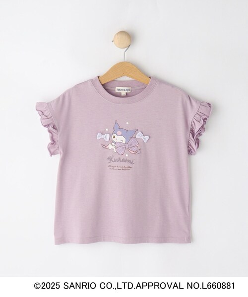 sanrio（サンリオ）の「【サンリオキャラクターズ】袖フリルTシャツ（Tシャツ/カットソー・キッズ・サックスブルー/パープル/ピンク・12/11/10）」の2枚目の写真