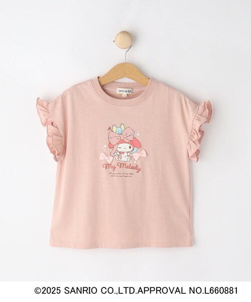 sanrio（サンリオ）の「【サンリオキャラクターズ】袖フリルTシャツ（Tシャツ/カットソー・キッズ・サックスブルー/パープル/ピンク・12/11/10）」の3枚目の写真