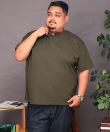 ヘンリーネック 半袖 Tシャツ メンズ 大きいサイズ カジュアル B&T CLUB (ビーアンドティークラブ) SOLOTEX ワッフル