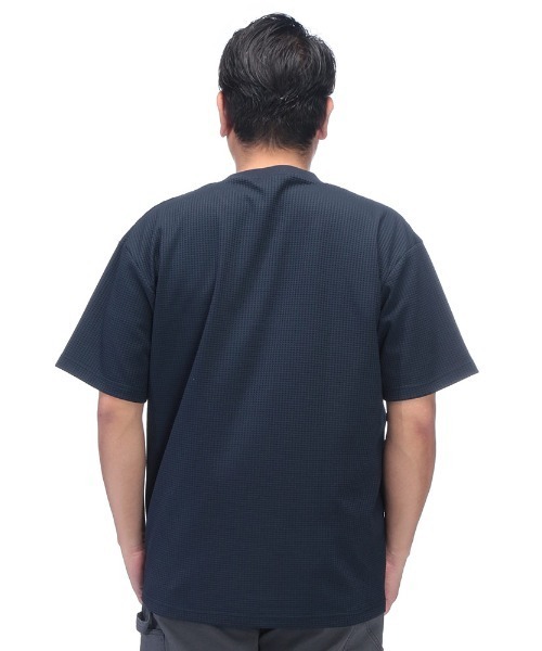 B&T CLUB(ビーティークラブ)の「ヘンリーネック 半袖 Tシャツ メンズ 大きいサイズ カジュアル B&T CLUB (ビーアンドティークラブ) SOLOTEX ワッフル(Tシャツ/カットソー・メンズ・ホワイト/カーキ/ブラック/ネイビー・X2(4L~5L)/X1(3L~4L)/X3(6L~7L)/X4(8L~9L))」の15枚目の写真