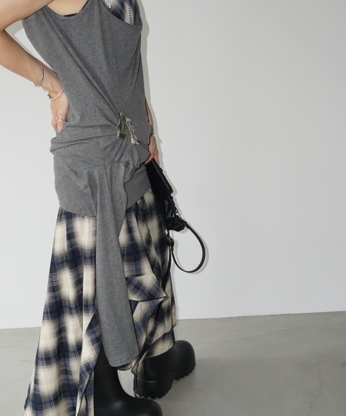 アキュミリア　accu milia タータンチェックブラックベアーワンピ② アキュミリア accu milia タータンチェックブラックベアーワンピ②