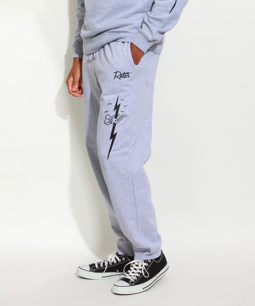 ROTAR(ローター)の「RT Ligtning SWEAT PT(スウェットパンツ・メンズ・ブラック/ミックスグレー・X-LARGE/LARGE/MEDIUM)」の1枚目の写真