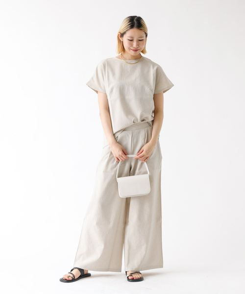 DESIGNWORKS（デザインワークス）の「【セットアップ対応】リネン調リラックスタックワイドパンツ（その他パンツ・レディース・ライトグレー/ネイビー/グレー・フリー）」の20枚目の写真