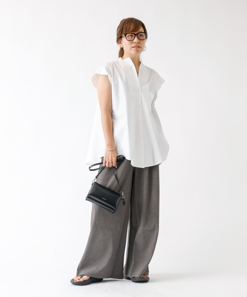 DESIGNWORKS（デザインワークス）の「【セットアップ対応】リネン調リラックスタックワイドパンツ（その他パンツ・レディース・ライトグレー/ネイビー/グレー・フリー）」の17枚目の写真