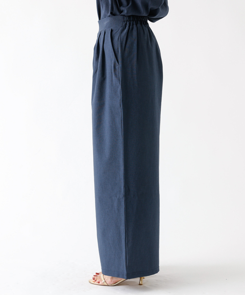 DESIGNWORKS（デザインワークス）の「【セットアップ対応】リネン調リラックスタックワイドパンツ（その他パンツ・レディース・ライトグレー/ネイビー/グレー・フリー）」の10枚目の写真