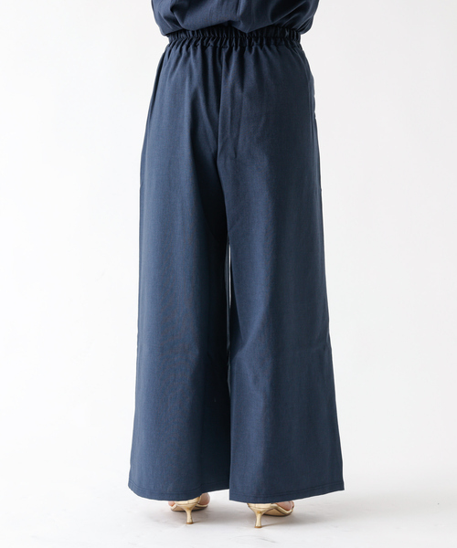 DESIGNWORKS（デザインワークス）の「【セットアップ対応】リネン調リラックスタックワイドパンツ（その他パンツ・レディース・ライトグレー/ネイビー/グレー・フリー）」の9枚目の写真