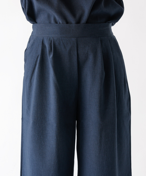 DESIGNWORKS（デザインワークス）の「【セットアップ対応】リネン調リラックスタックワイドパンツ（その他パンツ・レディース・ライトグレー/ネイビー/グレー・フリー）」の7枚目の写真