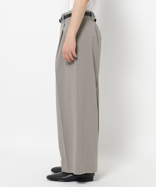 HARE CRカットオフベスト& CRアシメワイドトラウザー setupブラウン HARE（ハレ）の「【SET UP対応】シックリラックスアシメワイド