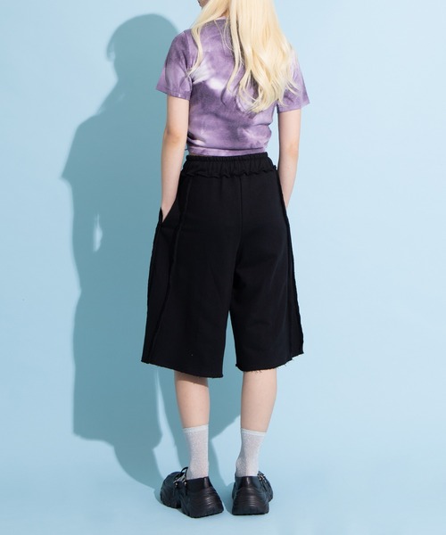 PUNYUS（プニュズ）の「タイダイ柄ドロストトップス（Tシャツ/カットソー・レディース・ブラック/パープル・1/2/3/4）」の6枚目の写真