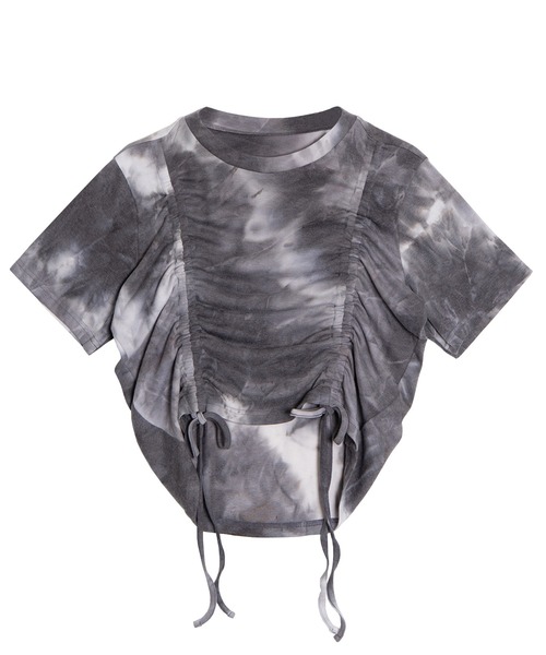 PUNYUS（プニュズ）の「タイダイ柄ドロストトップス（Tシャツ/カットソー・レディース・ブラック/パープル・1/2/3/4）」の11枚目の写真