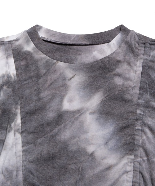 PUNYUS（プニュズ）の「タイダイ柄ドロストトップス（Tシャツ/カットソー・レディース・ブラック/パープル・1/2/3/4）」の16枚目の写真