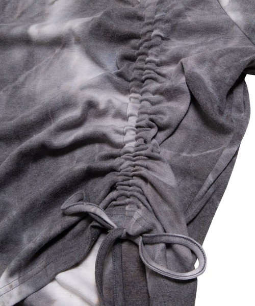 PUNYUS（プニュズ）の「タイダイ柄ドロストトップス（Tシャツ/カットソー・レディース・ブラック/パープル・1/2/3/4）」の19枚目の写真