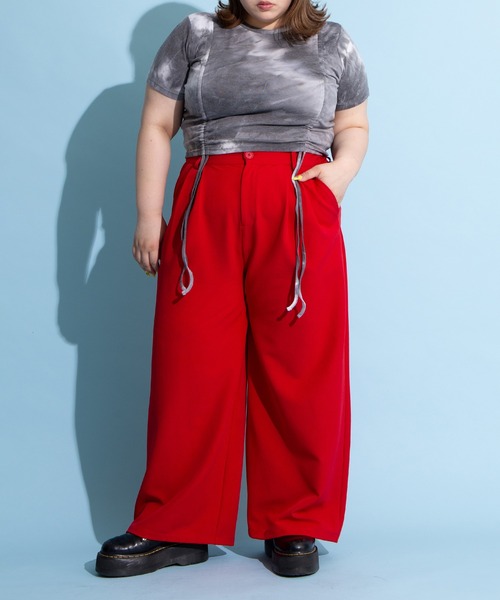 PUNYUS（プニュズ）の「タイダイ柄ドロストトップス（Tシャツ/カットソー・レディース・ブラック/パープル・1/2/3/4）」の9枚目の写真