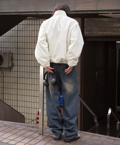 MLB（メジャーリーグベースボール）の「MLB/メジャーリーグベースボール 別注 ワッペン刺繍 2WAYリバーシブル ドロストナイロン×ボア スタンドブルゾン（ブルゾン・メンズ・ダークネイビー/ブラック/アッシュブラウン/オフホワイト・M/L）」の12枚目の写真