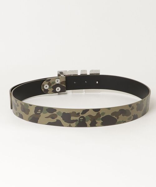 A BATHING APE（アベイシングエイプ）の「1ST CAMO BAPE LEATHER BELT（ベルト・メンズ・グリーン/イエロー・LARGE/MEDIUM/X-LARGE）」の8枚目の写真