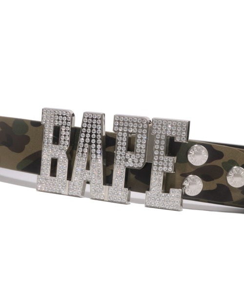 A BATHING APE（アベイシングエイプ）の「1ST CAMO BAPE LEATHER BELT（ベルト・メンズ・グリーン/イエロー・LARGE/MEDIUM/X-LARGE）」の5枚目の写真