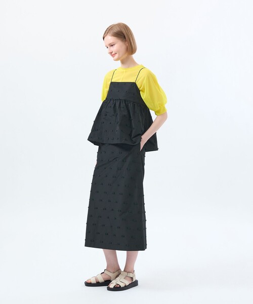 MACKINTOSH PHILOSOPHY(マッキントッシュ フィロソフィー)の「カットジャカードスカート(スカート・レディース・ブラック・38/36)」の3枚目の写真